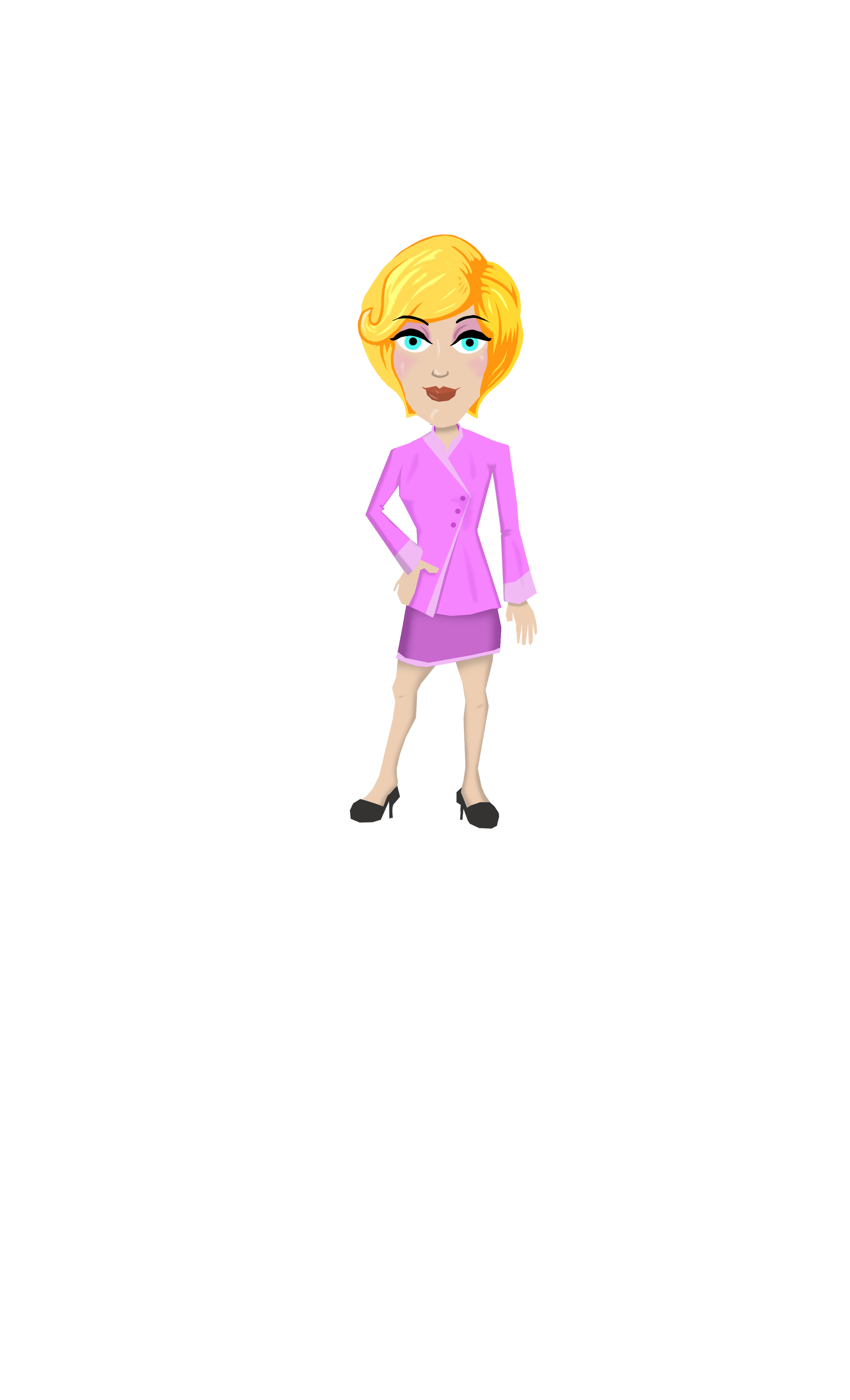 18 Blonde girl pink 1